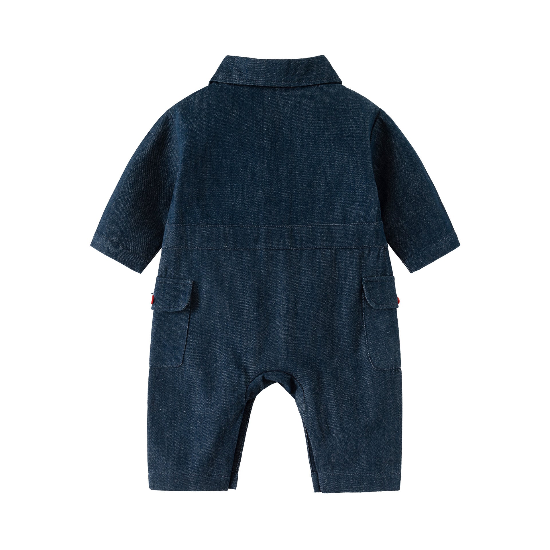 Autumn and Spring New Arrival Baby Casual Embroidered Pattern Denim Rompers-1
