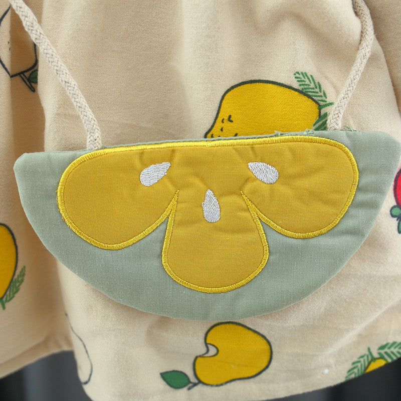 Autumn and Winter New Arrival Baby Girls Long Sleeves Fruits Print Dress-3